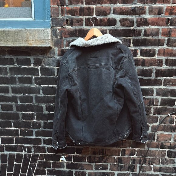 Sanctuary Black Denim Sherpa Jacket - Picture 3 of 4